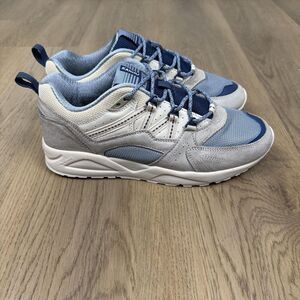 Karhu Fusion 2.0 Shoes Mens Size 8.5 Gray Blue Suede Athletic Casual Sneakers